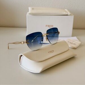 New! Fred Blue Gradient Sunglasses, FG40058U 30W, Authentic
